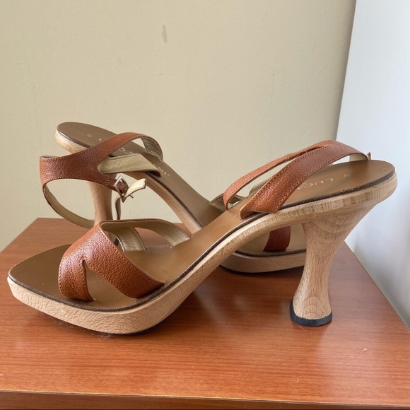 Luca Stefani Italian Leather Ankle Strap Sandals - Picture 6 of 11